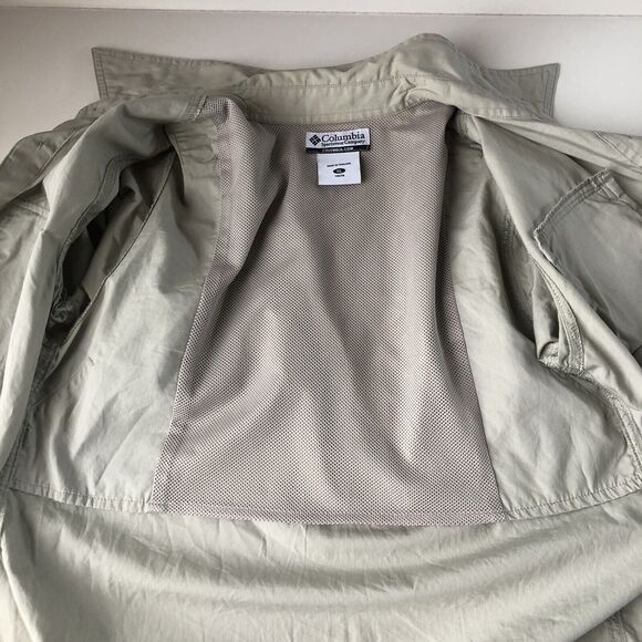 Columbia PFG Shirt Youth XL Khaki Vented Outdoor Cotton Short Sleeve - Picture 15 of 16